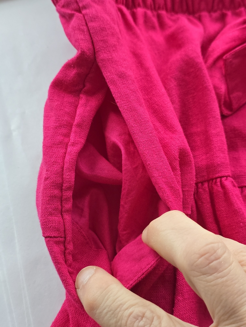 Universal Thread Bright Pink Linen Blend Full Midi Skirt with Pockets New M - Picture 8 of 11